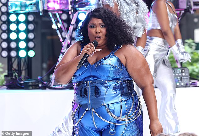 Dazzling: Lizzo dazzled in the early morning hours as she performed hits from her new album, Special, in New York Friday