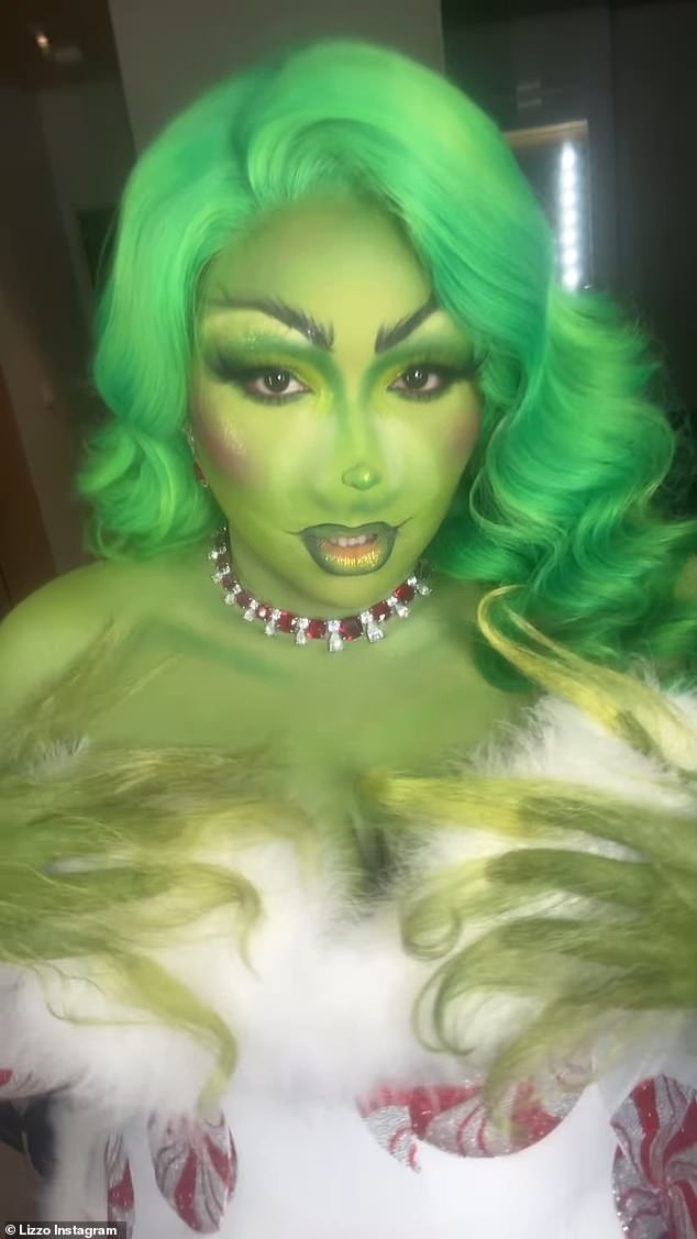 Lizzo wore a Sєxy Grinch costume ahead of Christmas and said it's 'the only thing saving me from depression right now'