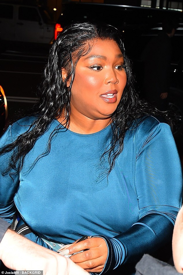 Glamorous: After a successful guest performance on the hit late night chat show, Lizzo arrived at the Buddakan in New York City looking glamorous as ever