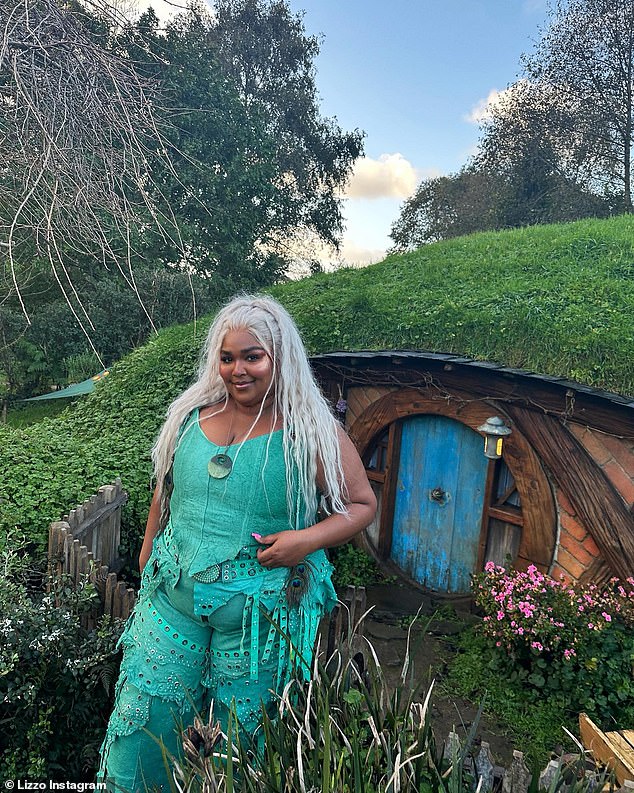 Visiting MIddle-earth: Lizzo showed off her musical talent as she performed the Lord of the Rings theme song while channeling an elf on Thursday