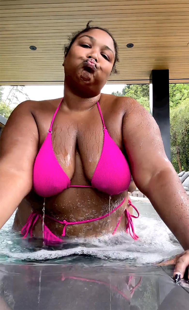 lizzo in the pool