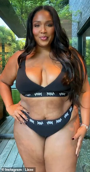 Lizzo continued to show off her weight loss on Tuesday as she posed in her lingerie for an Instagram post after hitting back at Ozempic rumours