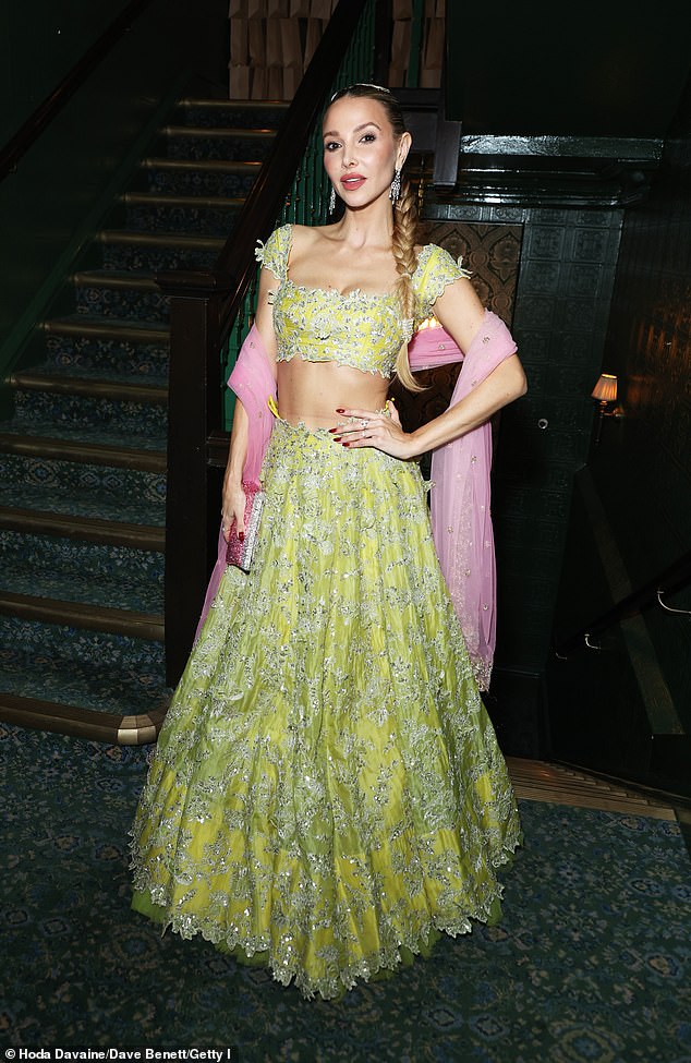 Sophie Hermann turned heads as she attended By Rotation's 5th birthday party in celebration of Diwali in London on Tuesday night