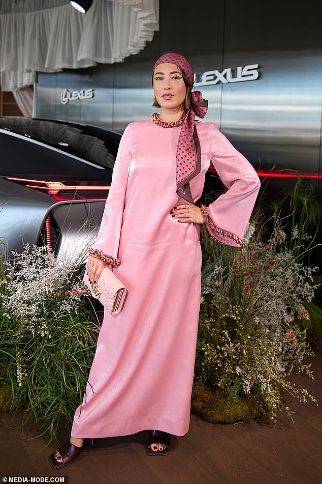 Melissa Leong showed off her quirky sense of style as she stepped out at Crown Oaks Day on Thursday during the Melbourne Cup Carnival