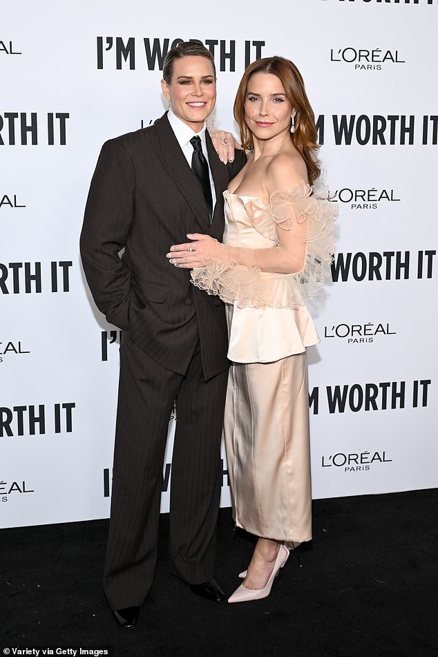 Sophia Bush could hardly keep her hands off girlfriend Ashlyn Harris as they attended L'Oréal Paris' star-studded Women of Worth Celebration on Thursday night